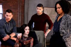 Brent Antonello as Detective Jamie Whelan, Ainsley Seiger as Detective Jet Slootmaekers, Rick Gonzalez as Detective Bobby Reyes, and Danielle Moné Truitt as Sergeant Ayanna Bell in 'Law & Order: Organized Crime' - Season 3, Episode 21