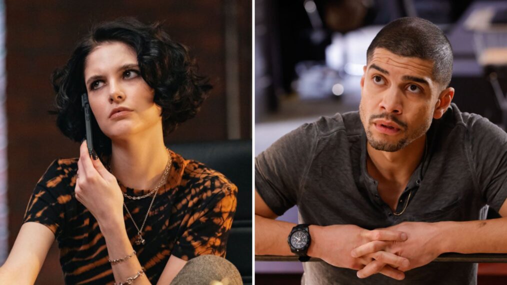 Ainsley Seiger as Det. Jet Slootmaekers and Rick Gonzalez as Det. Bobby Reyes in 'Law & Order: Organized Crime' Season 4 Episode 2