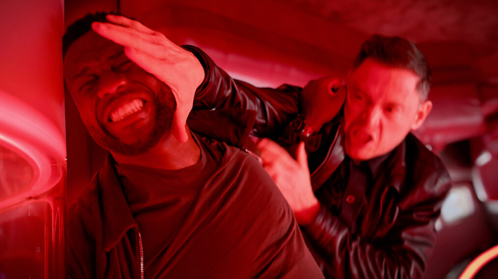 Kevin Hart como Cyrus y Burn Gorman como Cormac en 'Lift'