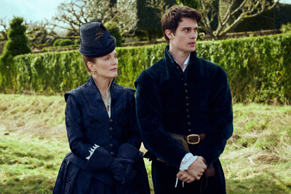 Julianne Moore and Nicholas Galitzine in Mary and George