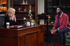 Melissa Rauch as Abby Stone and Nyambi Nyambi as Wyatt - Season 2