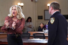 Jessica St. Clair as Heather in handcuffs in Night Court - Season 2