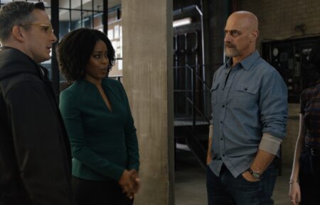 Tate Ellington, Danielle Moné Truitt, Christopher Meloni, and Ainsley Seiger in the 'Law & Order: Organized Crime' Season 4 Premiere