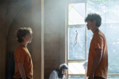 Charlie Bushnell (Luke) and Walker Scobell (Percy) in 'Percy Jackson' Episode 2