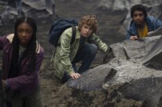 Leah Sava Jeffries, Walker Scobell, and Aryan Simhadri in 'Percy Jackson and the Olympians' Season 1 Episode 7