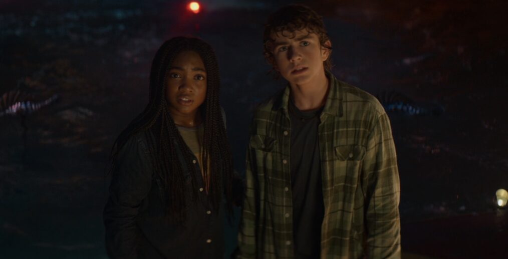 Leah Sava Jeffries as Annabeth and Walker Scobell as Percy in 'Percy Jackson and the Olympians' Season 1 Episode 5