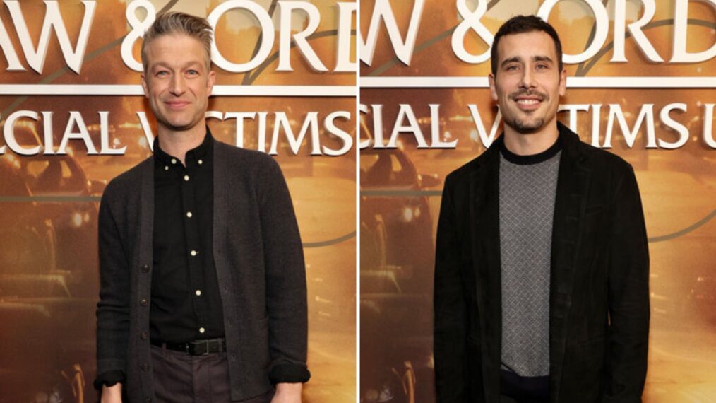 Peter Scanavino and Octavio Pisano at the 'Law & Order: SVU' Season 25 Anniversary Party