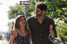 Gina Rodriguez as Mack and Tom Ellis as Nick in Netflix's 'Players'