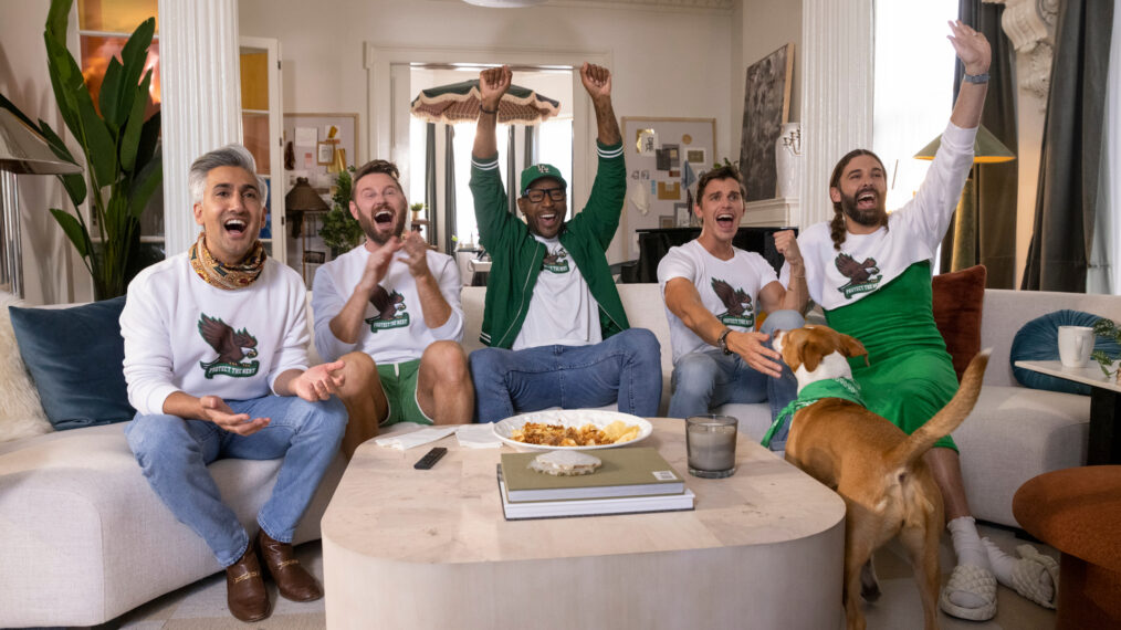 Tan France, Bobby Berk, Karamo Brown, Antoni Porowski, Jonathan Van Ness in 'Queer Eye' Season 8