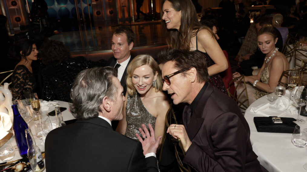 Billy Crudup, Naomi Watts, Robert Downey Jr. at the Golden Globe Awards 2024