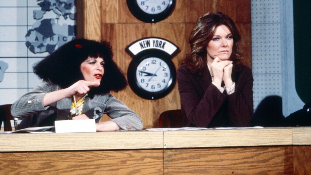 Gilda Radner and Jane Curtin on 'Saturday Night Live'