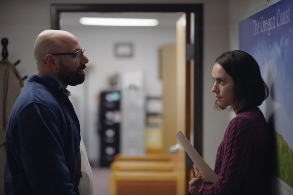 Dave Merheje and Daisy Ridley in 'Sometimes I Think About Dying'