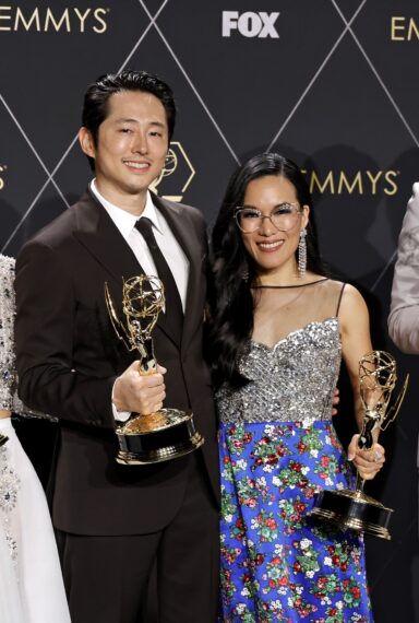 Steven Yeun and Ali Wong at Emmys