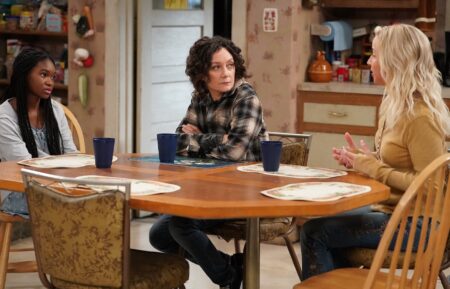 JAYDEN REY, SARA GILBERT, LECY GORANSON on The Conners