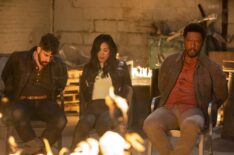 Adam Goldberg as Harry Keshegian, Liza Lapira as Melody “Mel” Bayani, and Tory Kittles as Detective Marcus Dante in 'The Equalizer' Season 4 Premiere