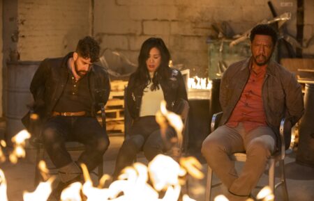 Adam Goldberg as Harry Keshegian, Liza Lapira as Melody “Mel” Bayani, and Tory Kittles as Detective Marcus Dante in 'The Equalizer' Season 4 Premiere