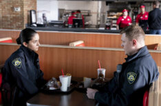 Paniz Zade as Officer Amini and Nemo Cartwright as Cop in Tracker - 'Klamath Falls'