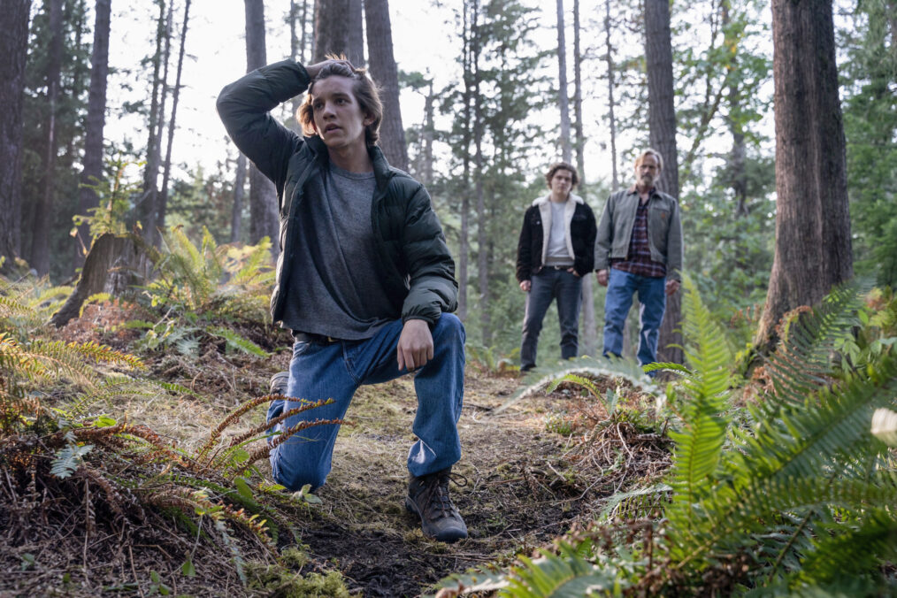 Prestyn Bates as Young Colter Shaw, Matthew Nelson-Mahood as Young Russell Shaw and Lee Tergesen as Ashton Shaw in Tracker - 'Klamath Falls'