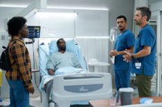 Murry Peeters as Cecily, Martin Roach as Hugo, Hamza Haq as Dr. Bashir Hamed, Gord Rand as Dr. Mark Novak in 'Transplant' - Season 3, Episode 10