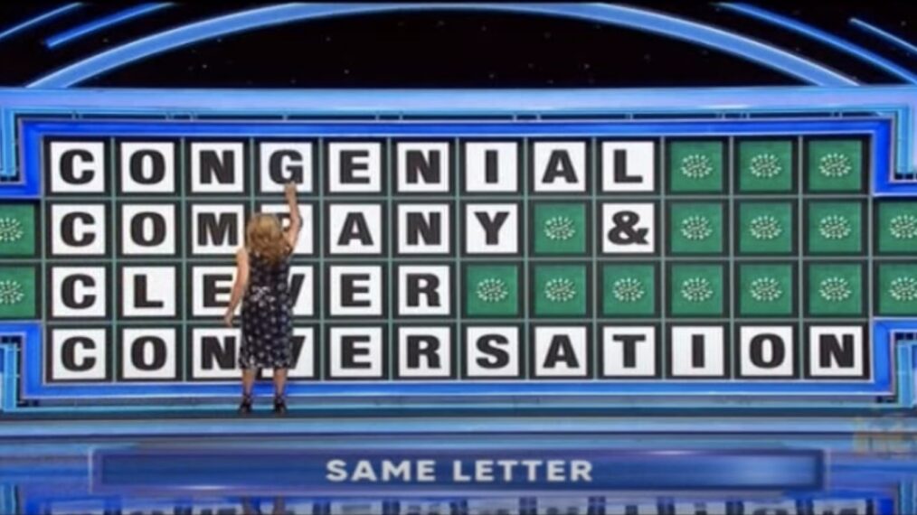 'Wheel of Fortune' Same Letter puzzle from January 3, 2024 episode