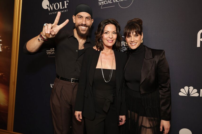 Zeeko Zaki, Alana De La Garza und Missy Peregrym bei der Feier zur 25. Staffel von „Law & Order: SVU“.