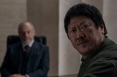Liam Cunningham as Wade and Benedict Wong as Da Shi in '3 Body Problem'