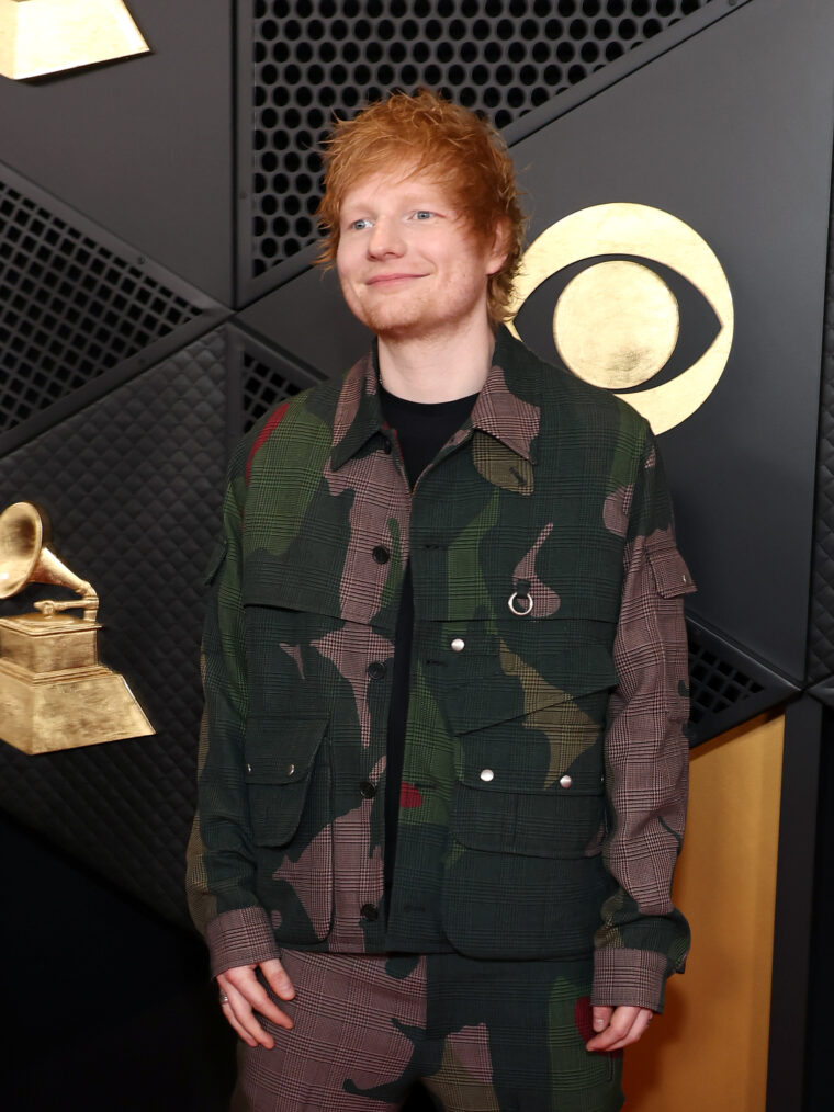 Ed Sheeran attends the 66th Grammy Awards