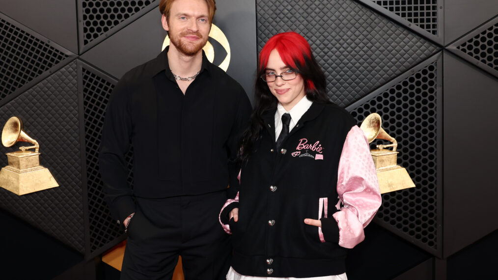 Finneas O'Connell and Billie Eilish attend the 66th Grammy Awards