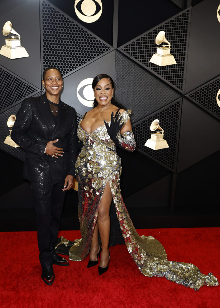 Jessica Betts and Niecy Nash attend the 66th Grammy Awards