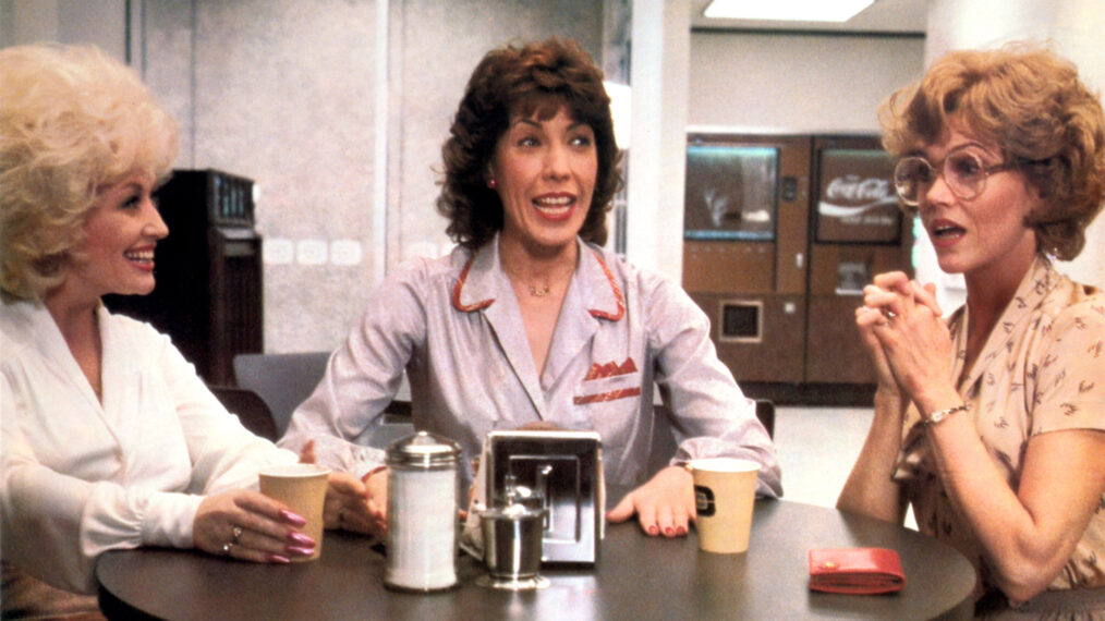 Dolly Parton, Lily Tomlin, and Jane Fonda in 9 to 5