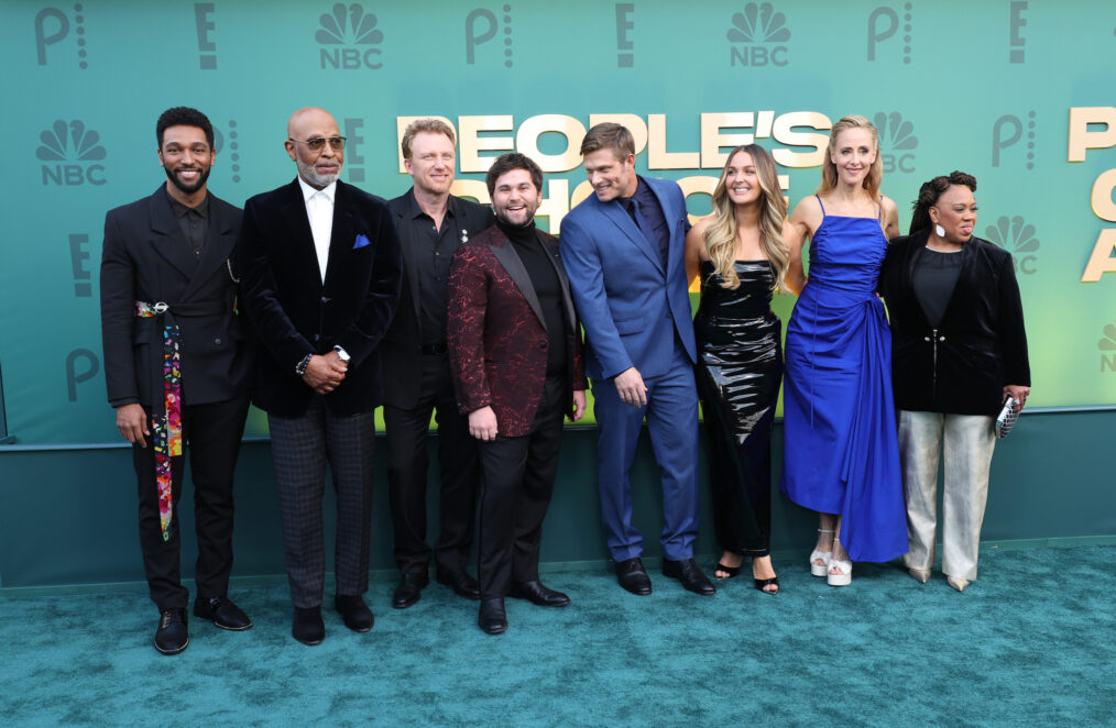 Anthony Hill, James Pickens, Kevin McKidd, Jake Borelli, Chris Carmack, Camilla Luddington, Kim Raver, and Chandra Wilson attend the 2024 People's Choice Awards