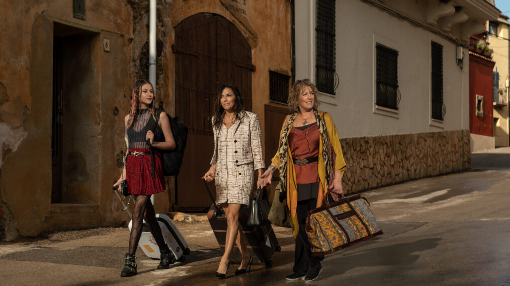 Victoria Bazúa, Eva Longoria, and Carmen Maura in Land Of Women on Apple TV+