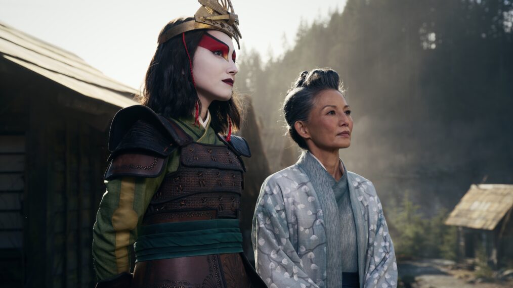 Maria Zhang as Suki, Tamlyn Tomita as Mayor Yukari in Avatar: The Last Airbender