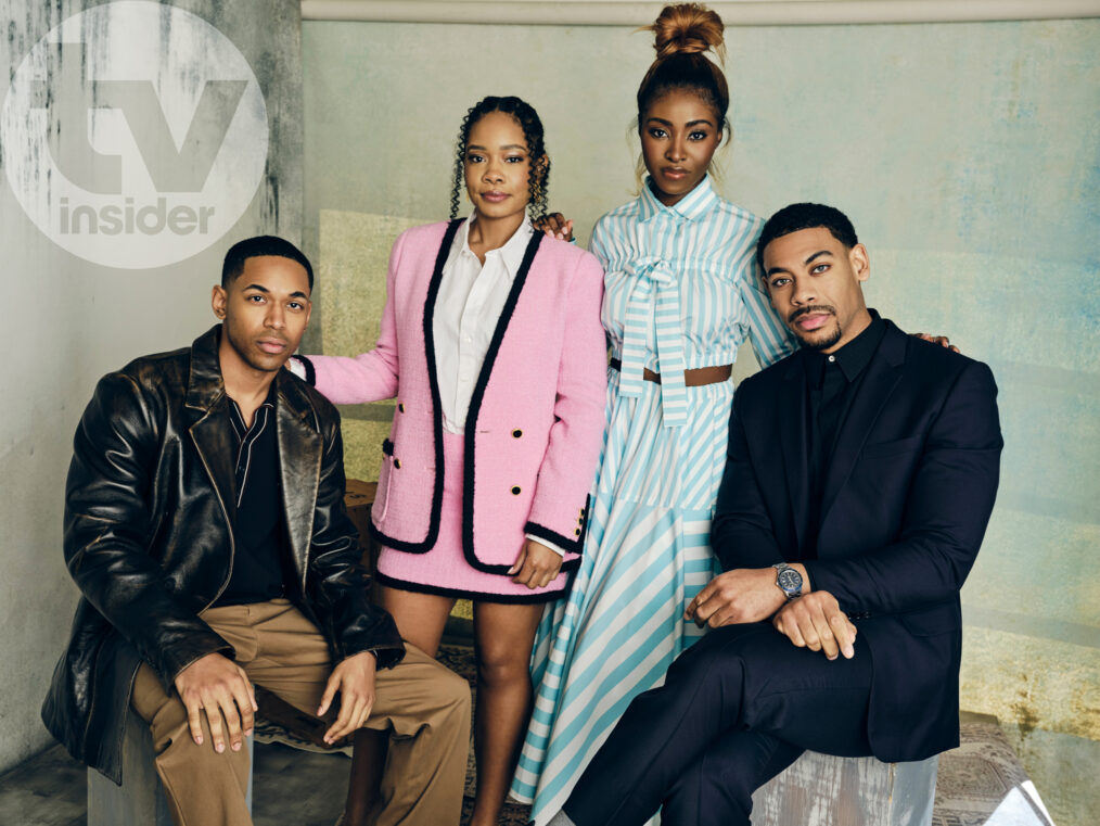 Genius: MLK/X for TV Insider Aaron Pierre, Kelvin Harrison Jr., Weruche Opia, and Jayme Lawson.
