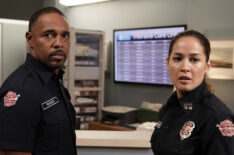 Jason George and Jaina Lee Ortiz in Station 19 - Season 7