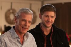 Rob Stewart and Greyston Holt in A Very Country Christmas Homecoming