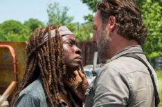 Danai Gurira as Michonne and Andrew Lincoln as Rick Grimes - The Walking Dead