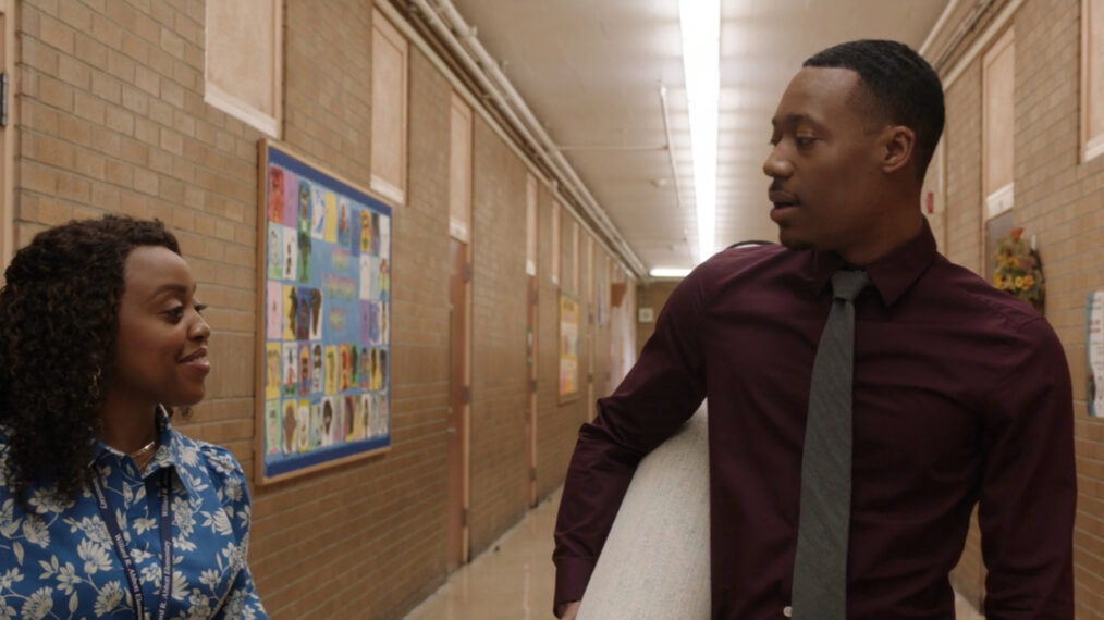 Quinta Brunson and Tyler James Williams in 'Abbott Elementary'