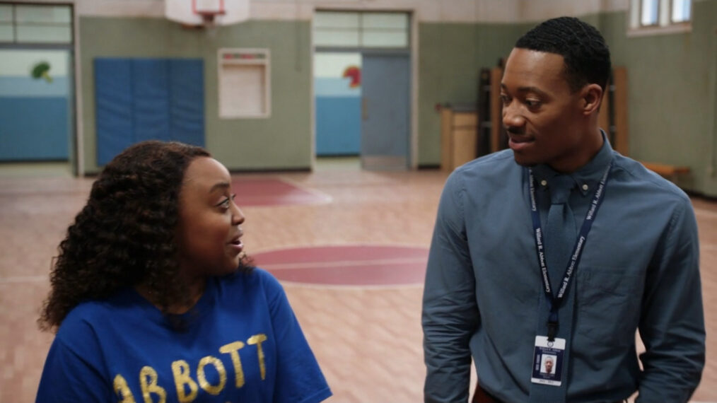 Quinta Brunson and Tyler James Williams in 'Abbott Elementary' Season 1