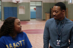 Quinta Brunson and Tyler James Williams in 'Abbott Elementary' Season 1