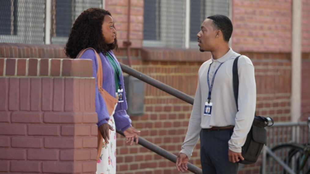 Quinta Brunson and Tyler James Williams in 'Abbott Elementary'