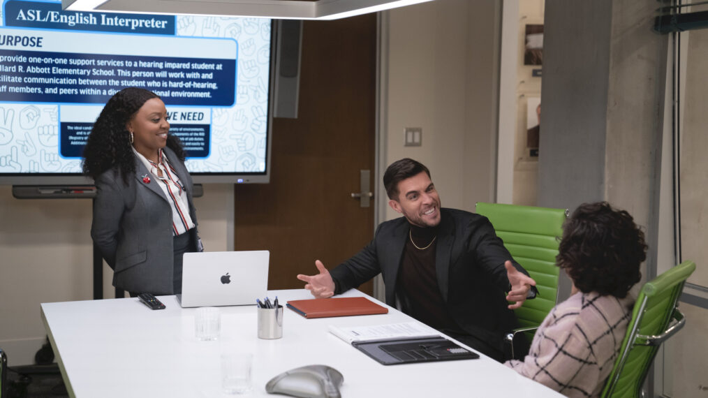 Quinta Brunson and Josh Segarra in 'Abbott Elementary' - Season 3, Episode 3