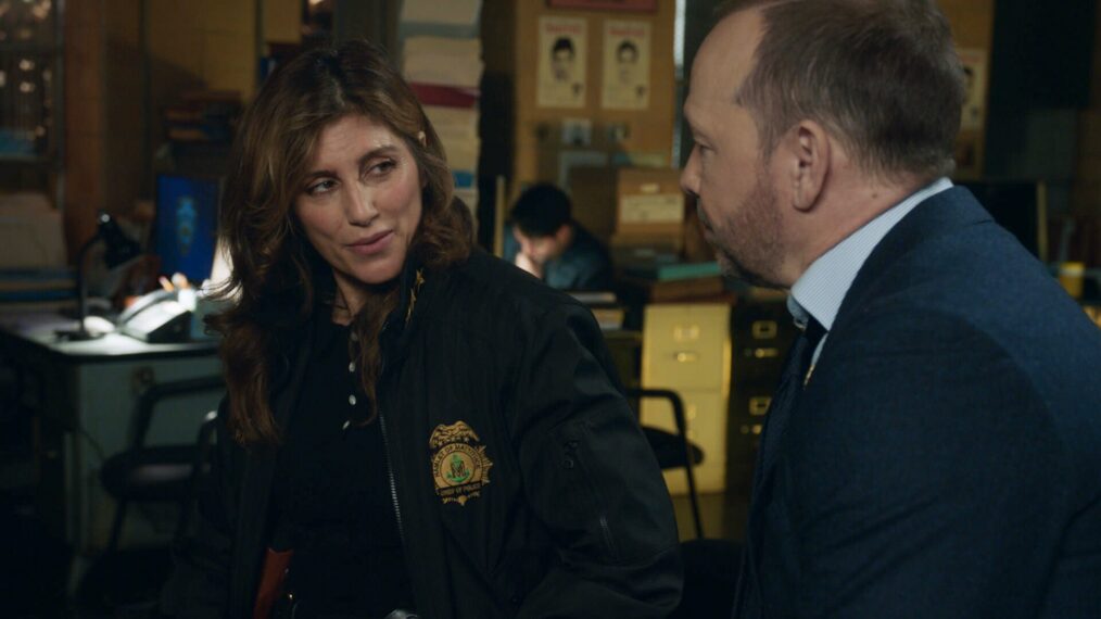 Jennifer Esposito as Jackie Curatola and Donnie Wahlberg as Danny Reagan — 'Blue Bloods' Season 14 Episode 2