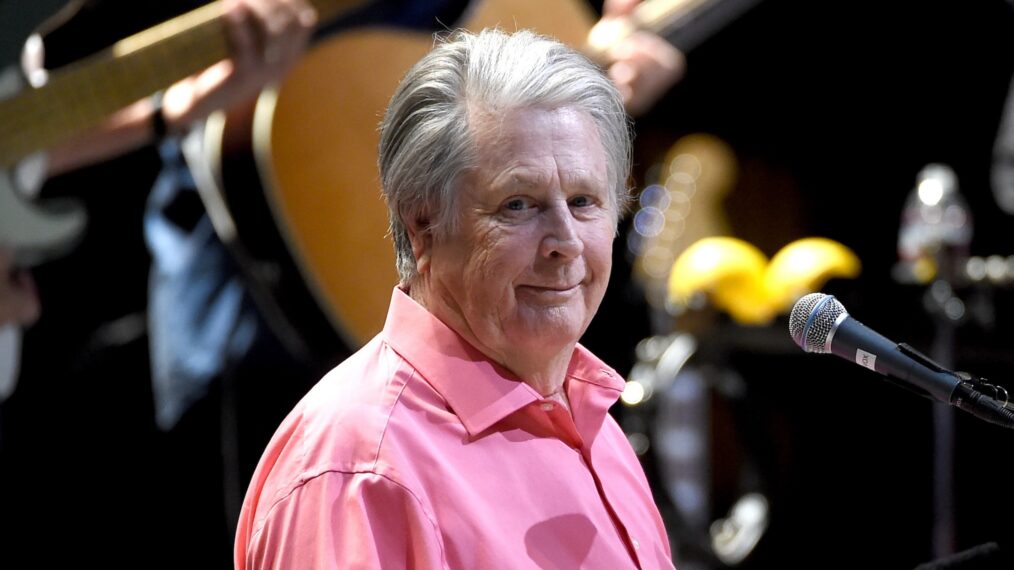 Brian Wilson performs on stage