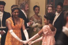 Simone Ashley and Charithra Chandran in 'Bridgerton' Season 2