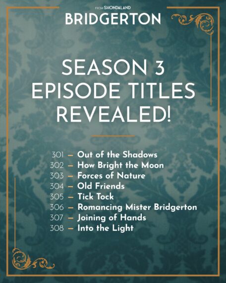 'Bridgerton' Season 3 titles 
