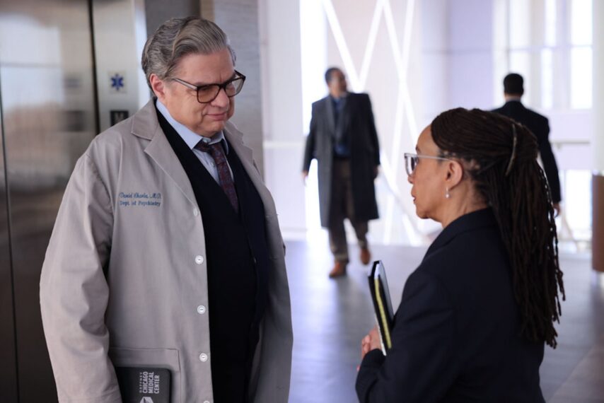 Oliver Platt as Dr. Daniel Charles, S. Epatha Merkerson as Sharon Goodwin — 'Chicago Med' Season 9 Episode 5