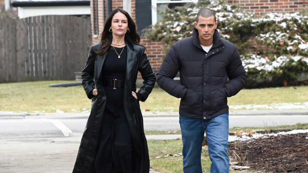 Yara Martinez as Gloria Perez, Benjamin Levy Aguilar as Dante Torres — 'Chicago P.D.' Season 11 Episode 4