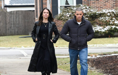 Yara Martinez as Gloria Perez, Benjamin Levy Aguilar as Dante Torres — 'Chicago P.D.' Season 11 Episode 4