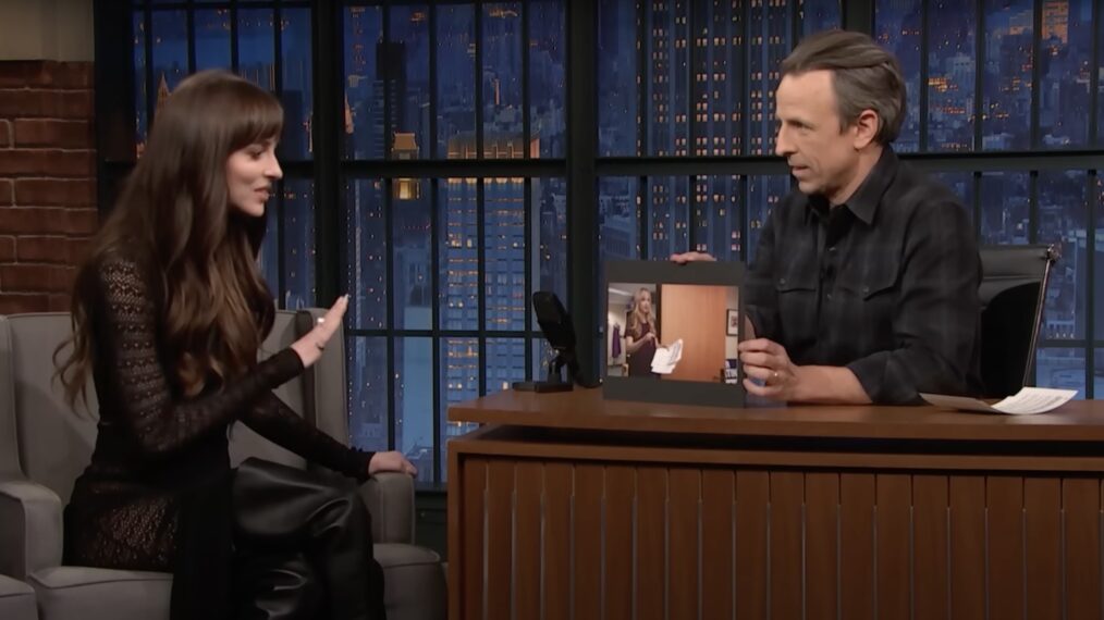 Dakota Johnson on Late Night with Seth Meyers